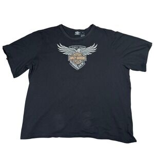 Harley Davidson 115th Anniversary Eagle Wings Graphic Logo Black TShirt Mens 3XL
